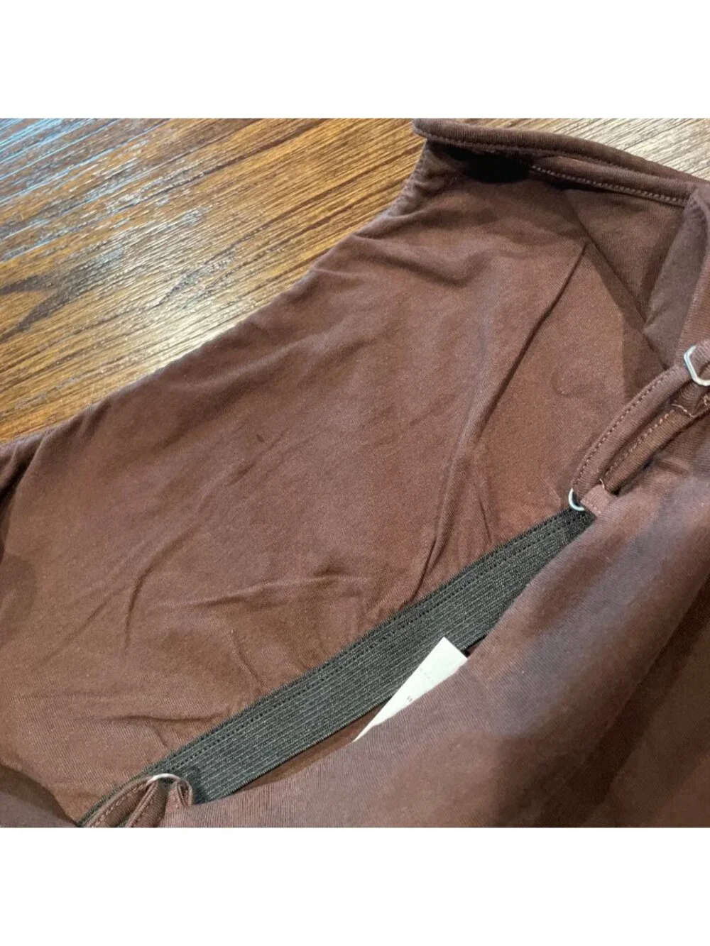 NWT J.Crew Tank Top Sz S Brown Stretch Cotton Shelf-Bra Slim Fitted Staple Basic